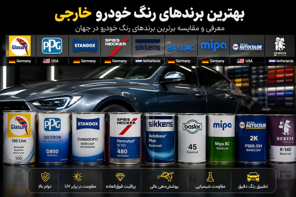 بهترین برند رنگ خودرو خارجی
